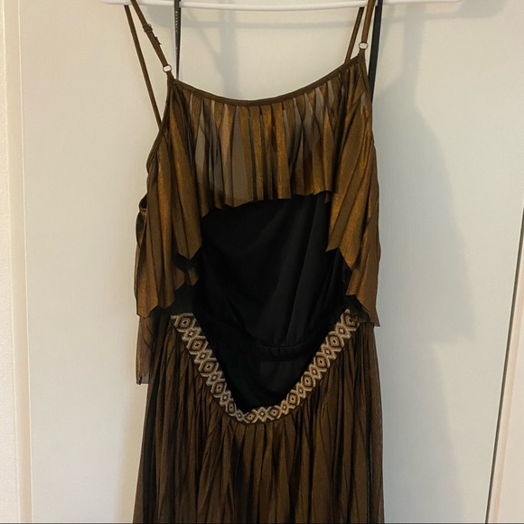 Bronce pleated maxi dress - Picture 8 of 9